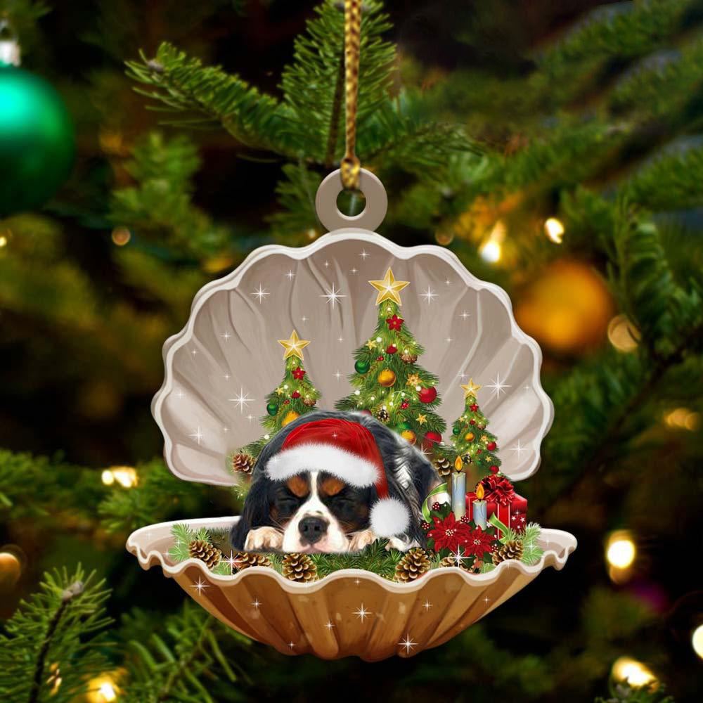 Cavalier King Charles Spaniel3 - Sleeping Pearl in Christmas Two Sided Ornament - Christmas Ornaments For Dog Lovers