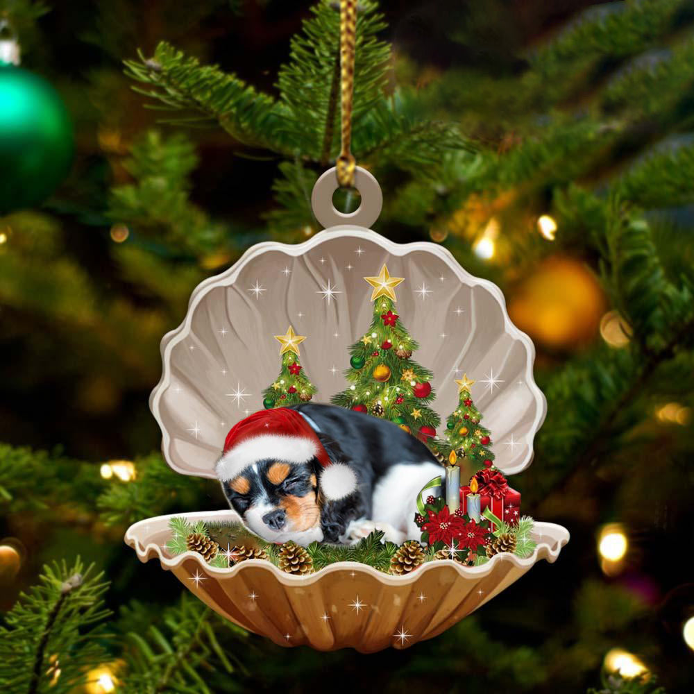 Cavalier King Charles Spaniel (2) - Sleeping Pearl in Christmas Two Sided Ornament - Christmas Ornaments For Dog Lovers