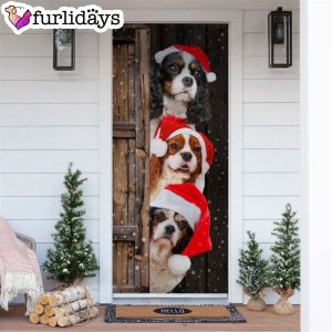 Cavalier King Charles Spaniel Christmas Door Cover Xmas Gifts For Pet Lovers Christmas Decor