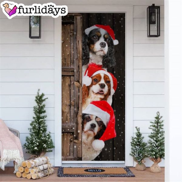 Cavalier King Charles Spaniel Christmas Door Cover – Xmas Gifts For Pet Lovers – Christmas Decor