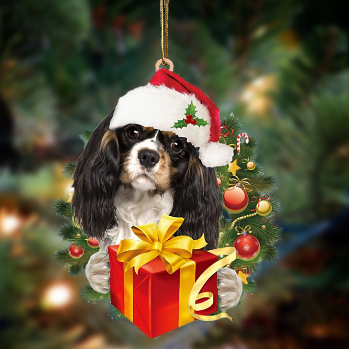 Cavalier King Charles Spaniel Give Gifts Hanging Ornament - Flat Acrylic Dog Ornament – Dog Lovers Gifts For Him Or Her