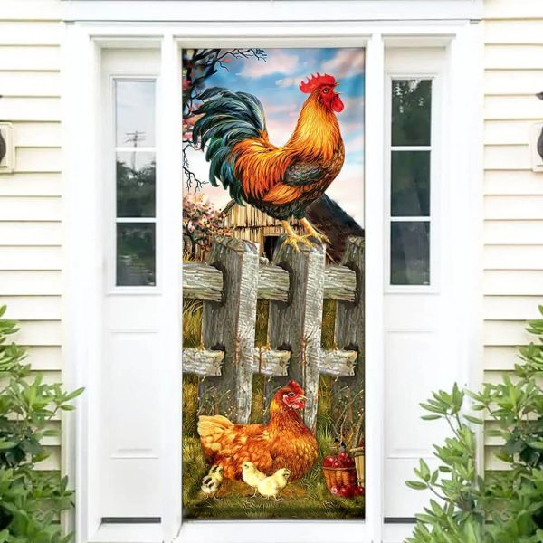 Chicken Family Door Cover Chicken Coops – Unique Gifts Doorcover
