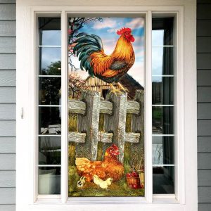 Chicken Family Door Cover Chicken Coops Unique Gifts Doorcover 4