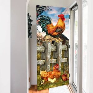 Chicken Family Door Cover Chicken Coops Unique Gifts Doorcover 5