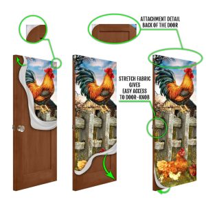 Chicken Family Door Cover Chicken Coops Unique Gifts Doorcover 6