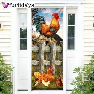 Chicken Family Door Cover Chicken Coops Unique Gifts Doorcover 7