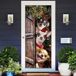 Chihuahua Door Cover Xmas Outdoor Decoration Gifts For Dog Lovers Housewarming Gifts 2