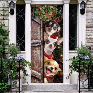 Chihuahua Door Cover Xmas Outdoor Decoration Gifts For Dog Lovers Housewarming Gifts 3