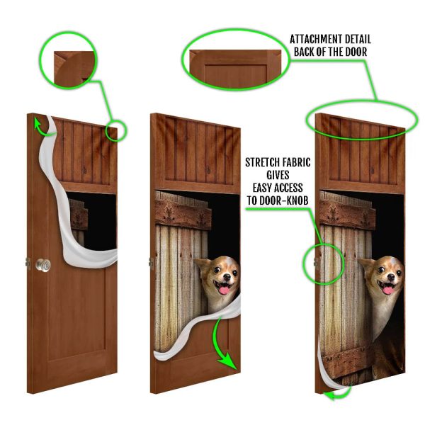 Chihuahua Vintage Door Cover – Xmas Outdoor Decoration – Gifts For Dog Lovers – Housewarming Gifts