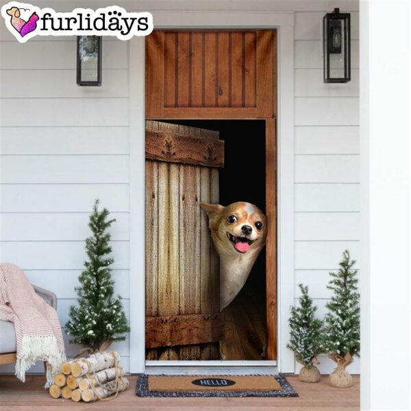 Chihuahua Vintage Door Cover – Xmas Outdoor Decoration – Gifts For Dog Lovers – Housewarming Gifts