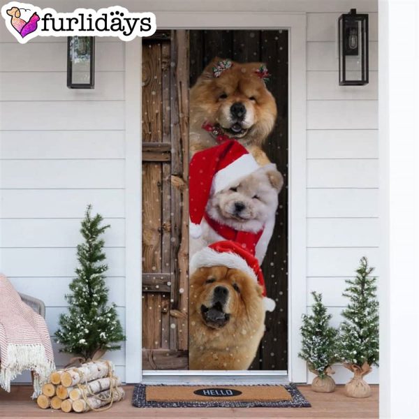 Chow Chow Christmas Door Cover – Xmas Gifts For Pet Lovers – Christmas Gift For Friends