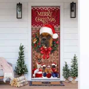Christmas Begins With Boxer Door Cover Front Door Christmas Cover Christmas Outdoor Decoration Gifts For Dog Lovers 1