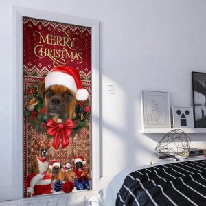 Christmas Begins With Boxer Door Cover Front Door Christmas Cover Christmas Outdoor Decoration Gifts For Dog Lovers 5