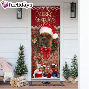 Christmas Begins With Boxer Door Cover Front Door Christmas Cover Christmas Outdoor Decoration Gifts For Dog Lovers 6