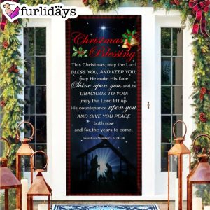 Christmas Blessing Door Cover Front Door Christmas Cover Unique Gifts Doorcover 7