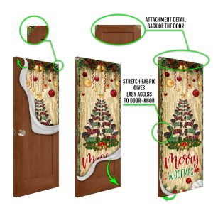 Christmas Dachshunds Tree Door Cover Door Christmas Cover Unique Gifts Doorcover 5