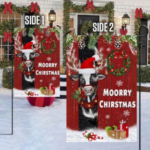 Christmas Farm Door Cover And Banner Home Decor Moorry Christmas Christmas Outdoor Decoration 2