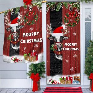 Christmas Farm Door Cover And Banner Home Decor Moorry Christmas Christmas Outdoor Decoration 4