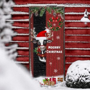 Christmas Farm Door Cover And Banner Home Decor Moorry Christmas Christmas Outdoor Decoration 5