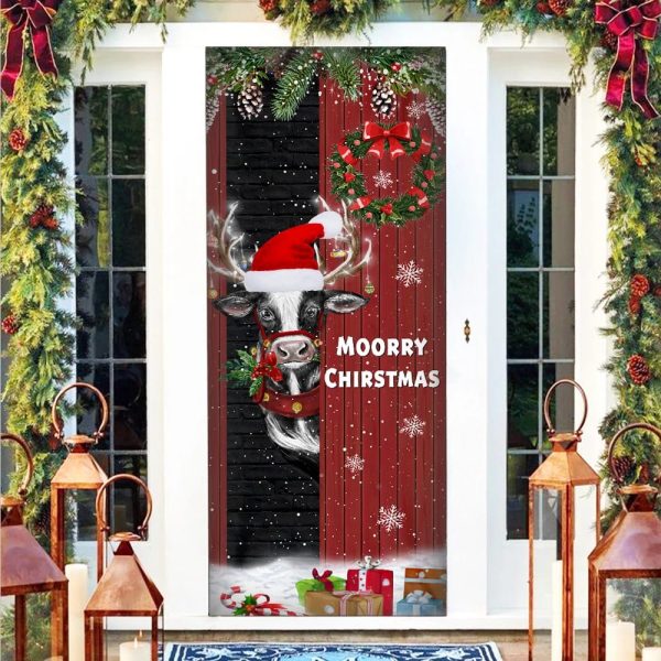 Christmas Farm Door Cover Moorry Christmas – Door Christmas Cover – Christmas Outdoor Decoration – Unique Gifts Doorcover