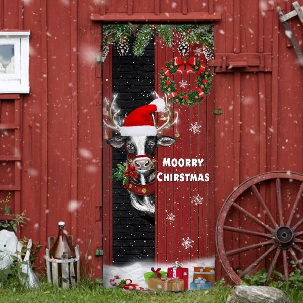 Christmas Farm Door Cover Moorry Christmas – Door Christmas Cover – Christmas Outdoor Decoration – Unique Gifts Doorcover