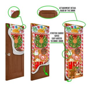 Christmas Ginger Bread Door Cover Door Christmas Cover Christmas Outdoor Decoration Unique Gifts Doorcover 6