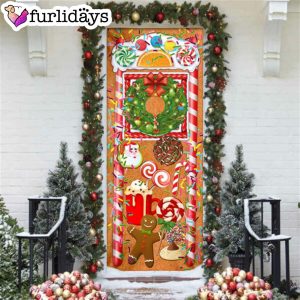 Christmas Ginger Bread Door Cover Door Christmas Cover Christmas Outdoor Decoration Unique Gifts Doorcover 7