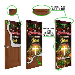 Christmas It s All About Jesus Door Cover Jesus Christmas Decor Christmas Outdoor Decoration Unique Gifts Doorcover 6