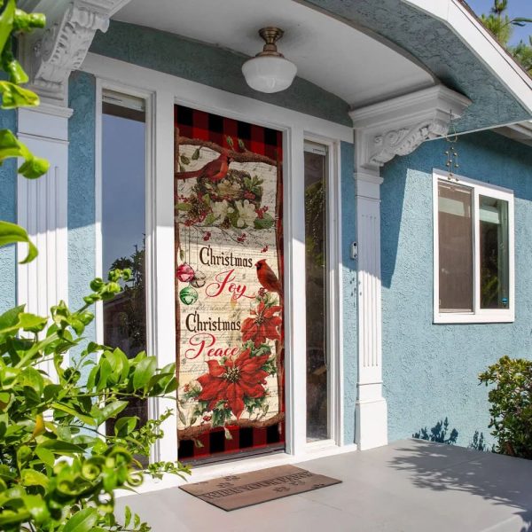 Christmas Joy Christmas Peace Door Cover – Christmas Outdoor Decoration – Unique Gifts Doorcover