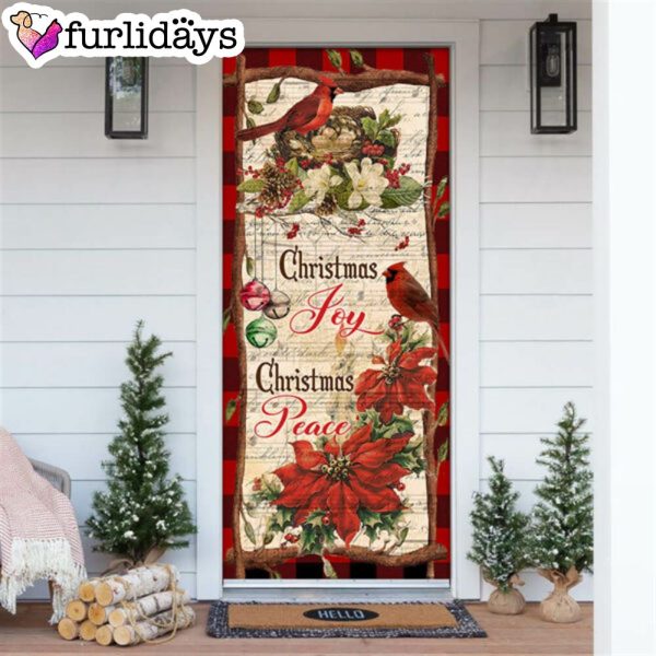 Christmas Joy Christmas Peace Door Cover – Christmas Outdoor Decoration – Unique Gifts Doorcover