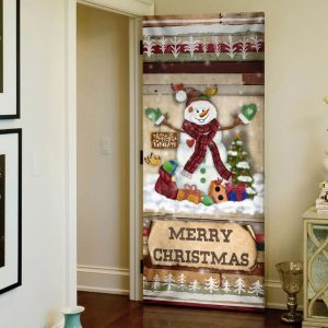 Christmas Snowman Door Cover Door Christmas Cover Christmas Outdoor Decoration Unique Gifts Doorcover 5