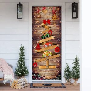 Christmas Tree Door Cover Memories Door Christmas Cover Christmas Outdoor Decoration Unique Gifts Doorcover 1