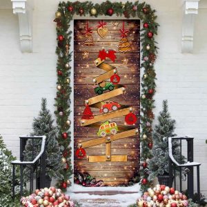 Christmas Tree Door Cover Memories Door Christmas Cover Christmas Outdoor Decoration Unique Gifts Doorcover 2