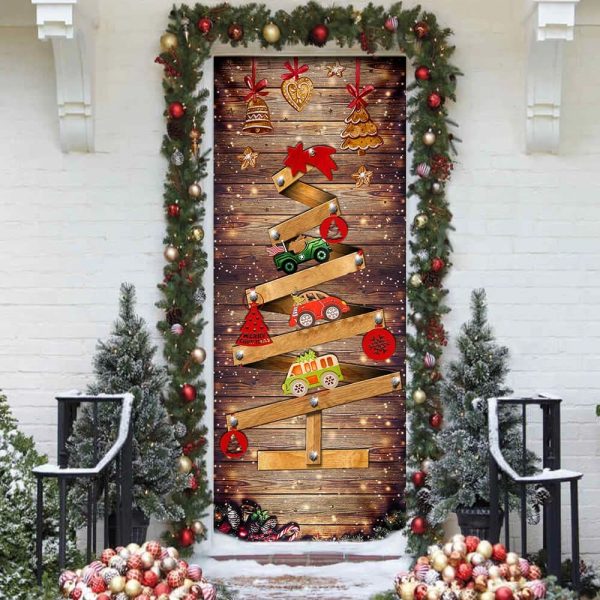 Christmas Tree Door Cover Memories – Door Christmas Cover – Christmas Outdoor Decoration – Unique Gifts Doorcover