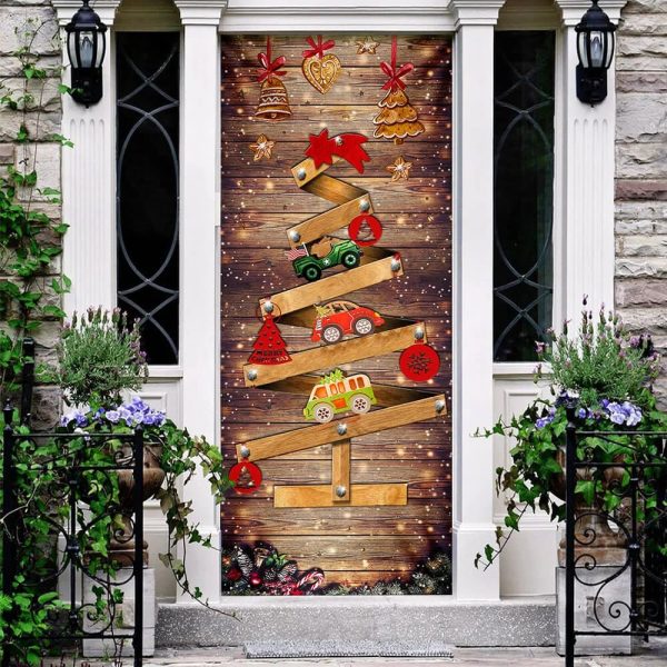 Christmas Tree Door Cover Memories – Door Christmas Cover – Christmas Outdoor Decoration – Unique Gifts Doorcover