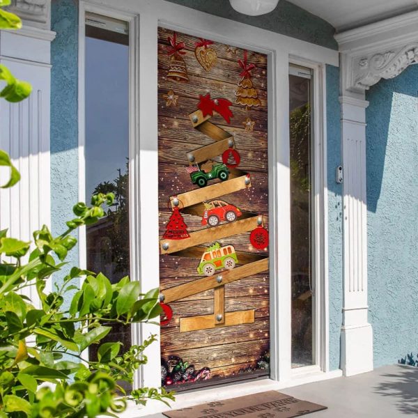 Christmas Tree Door Cover Memories – Door Christmas Cover – Christmas Outdoor Decoration – Unique Gifts Doorcover