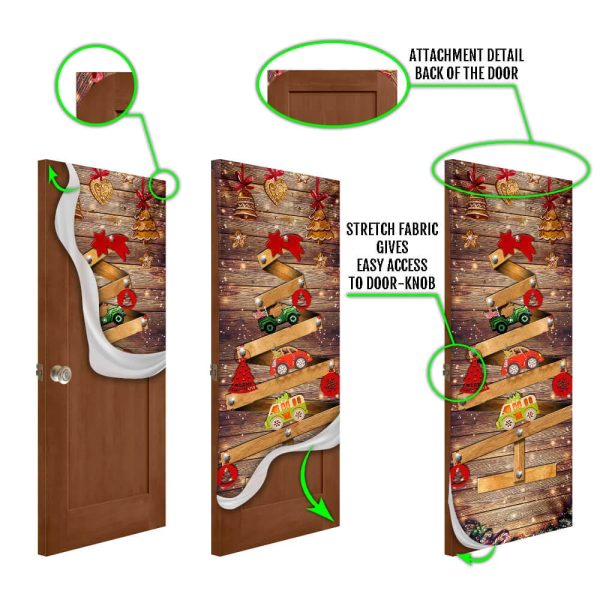 Christmas Tree Door Cover Memories – Door Christmas Cover – Christmas Outdoor Decoration – Unique Gifts Doorcover