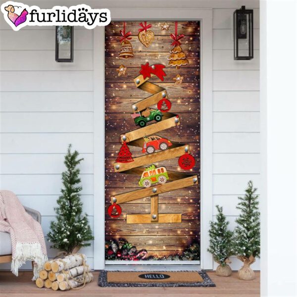 Christmas Tree Door Cover Memories – Door Christmas Cover – Christmas Outdoor Decoration – Unique Gifts Doorcover