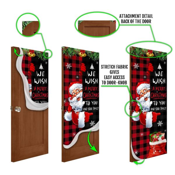 Christmas  We Wish You A Merry Christmas To You And Your Family Christmas Outdoor Decoration – Unique Gifts Doorcover