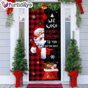 Christmas We Wish You A Merry Christmas To You And Your Family Christmas Outdoor Decoration Unique Gifts Doorcover 6