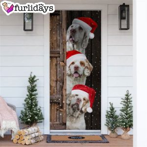 Clumber Spaniel Christmas Door Cover Xmas Gifts For Pet Lovers Christmas Gift For Friends