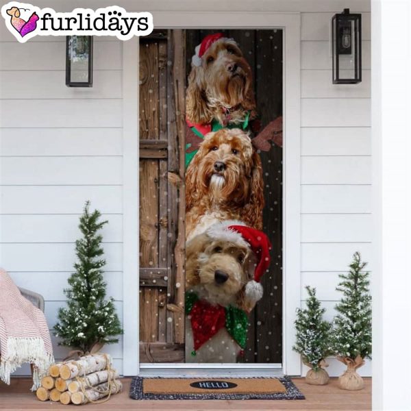Cockapoo Christmas Door Cover – Xmas Gifts For Pet Lovers – Christmas Gift For Friends