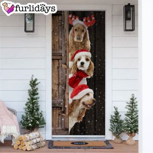 Cocker Spaniel Christmas Door Cover Xmas Gifts For Pet Lovers Christmas Gift For Friends
