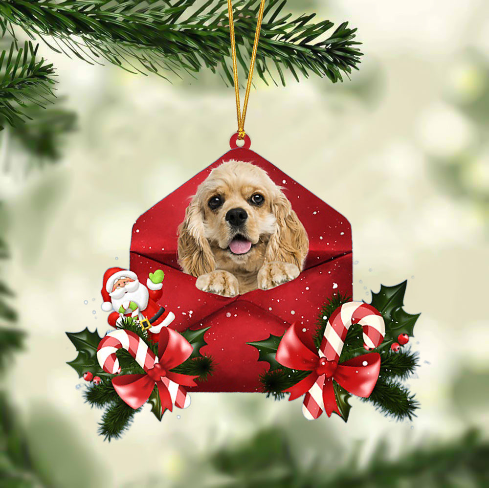Cocker Spaniel Christmas Letter Ornament - Car Ornament - Gifts For Pet Owners