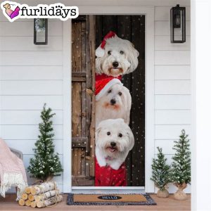 Coton De Tulear Christmas Door Cover…