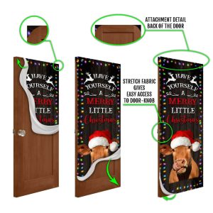 Cow Cattle Door Cover Have Yourself A Merry Little Christmas Door Christmas Cover Unique Gifts Doorcover 7