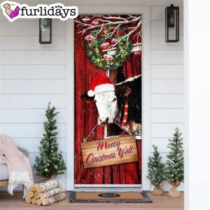 Cow Cattle Mooey Christmas Door Cover Christmas Door Cover Decorations Unique Gifts Doorcover 4