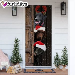 Curly Coated Retriever Christmas Door Cover Xmas Gifts For Pet Lovers Christmas Gift For Friends