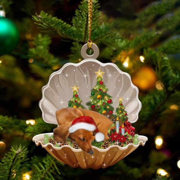 Dachshund – Sleeping Pearl in Christmas Two Sided Ornament – Christmas Ornaments For Dog Lovers