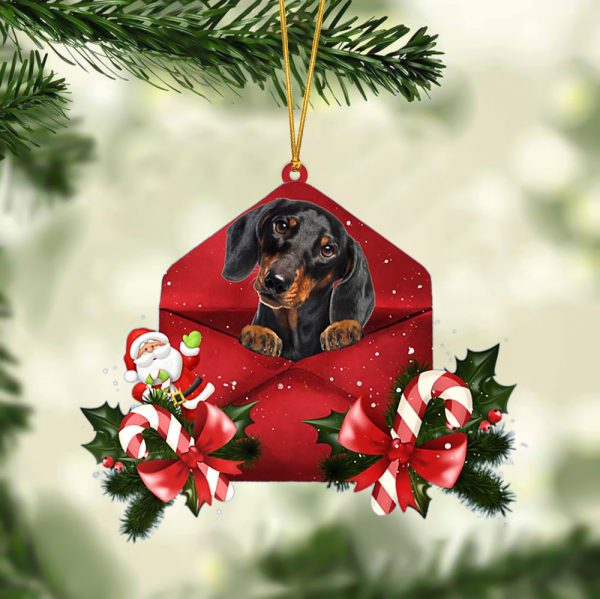 Dachshund Christmas Letter Ornament – Car Ornament – Gifts For Pet Owners
